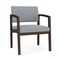 Lesro Lenox Wood Wide Guest Chair Wood Frame, Mocha, RS Fog Upholstery LW1201 - alternate 1